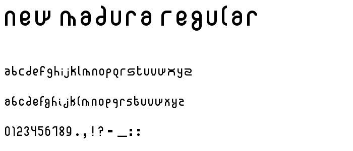 New Madura Regular font